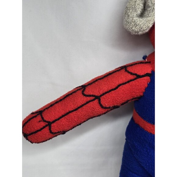 Sock Monkey Spiderman stuffed animal plush- Handmade 18 Inches - Picture 5 of 16